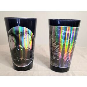 Two Disney Nightmare Before Christmas Glass Tumblers 16 oz. Jack Skellington0